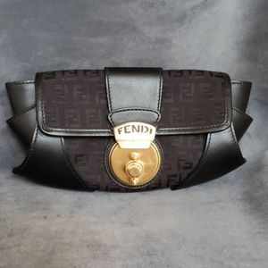 Fendi Black Pochette Clutch